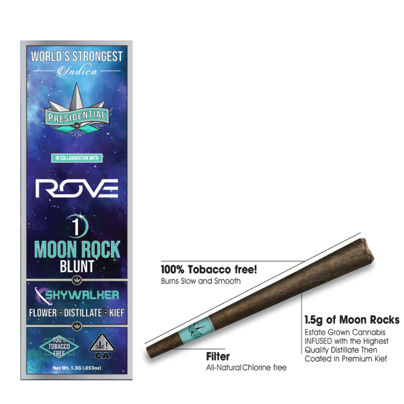 x Rove | Moon Rock Blunt | Indica | Skywalker | Distillate and Diamond Infused