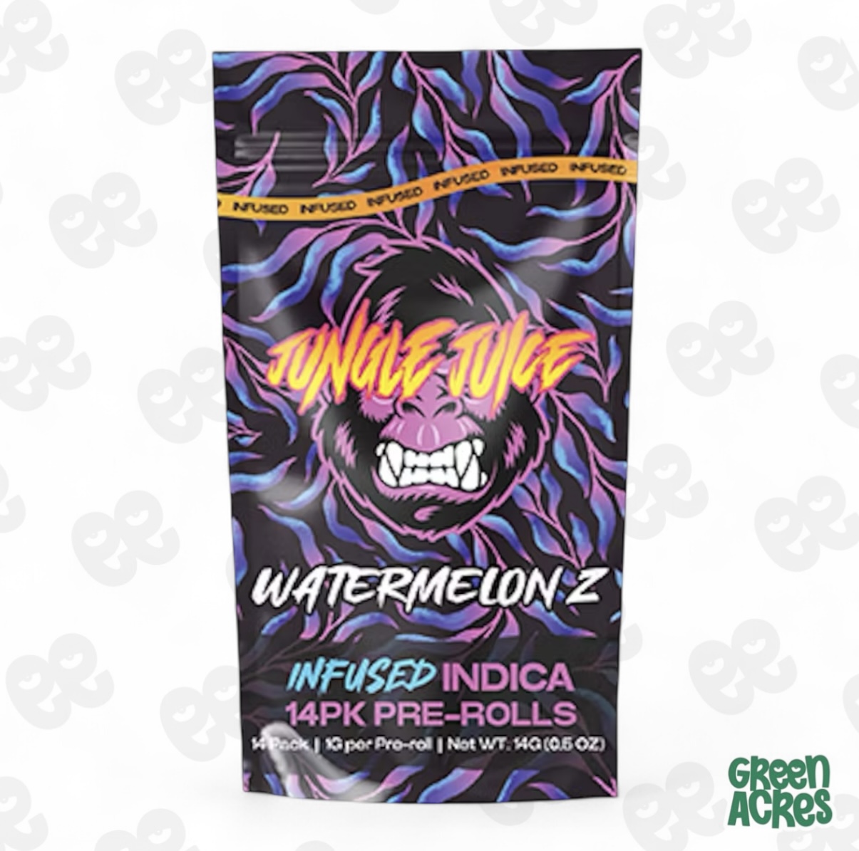 Jungle Juice: Watermelon Z 14 Pack 1G Infused Pre-Roll's | Green