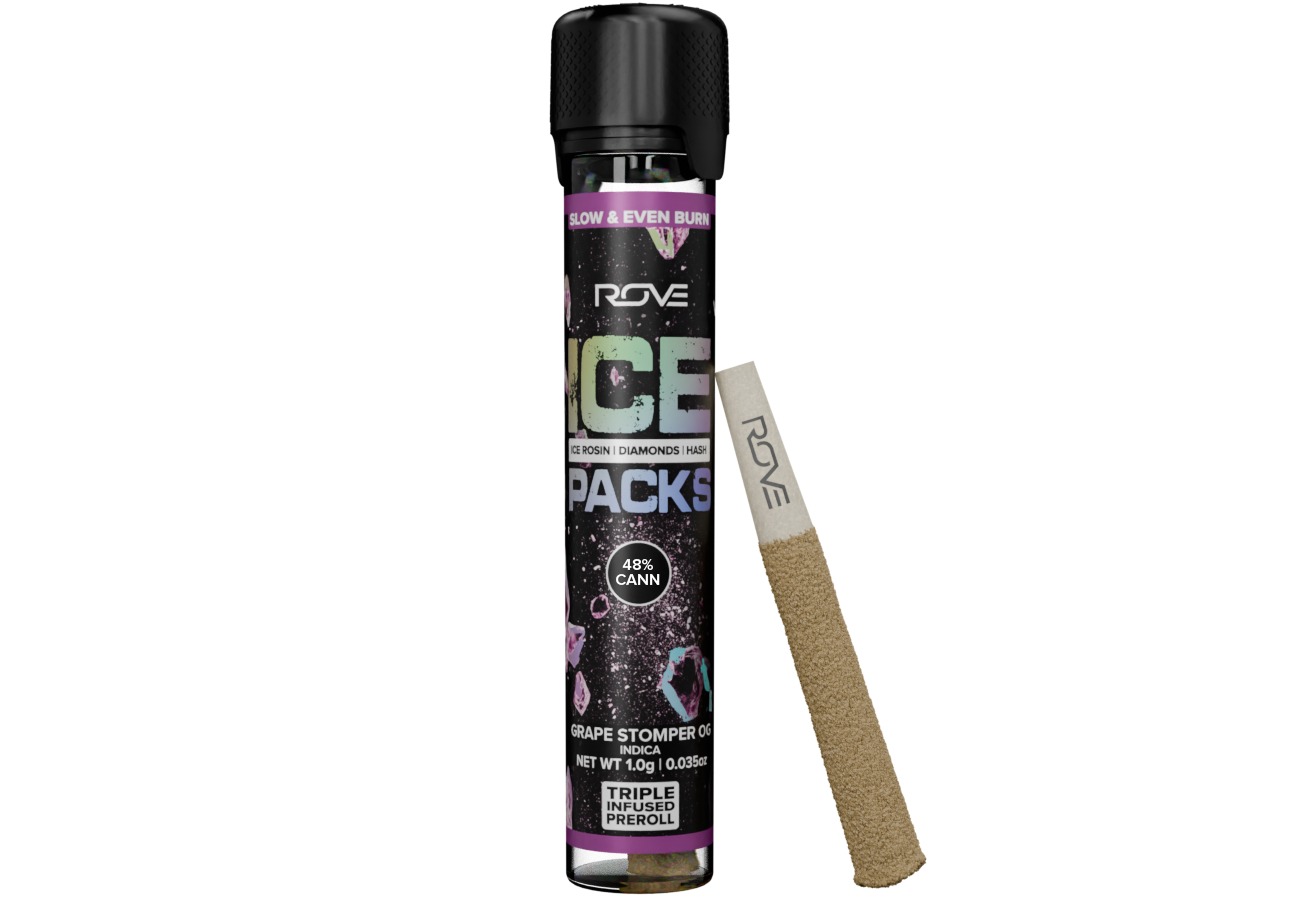 Grape Stomper OG | Ice Rosin Diamond Hash Infused Pre-Roll | 1g