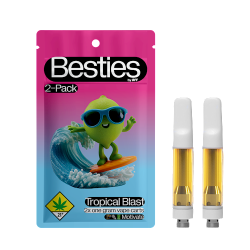 Besties Tropical Blast (Sativa/Hybrid) 2pk- 2g  Flavored Cartridge