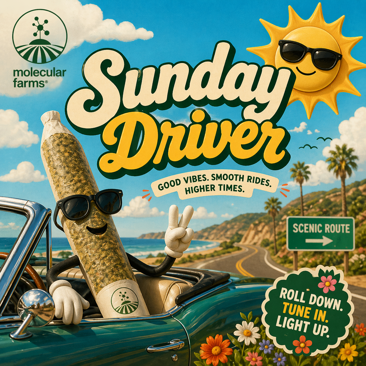 Molecular Farms I Pre roll I Sunday Driver I .7g