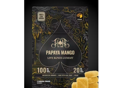 Heavy Hitters - Papaya Mango Live Rosin Gummies 5pk - 100mg