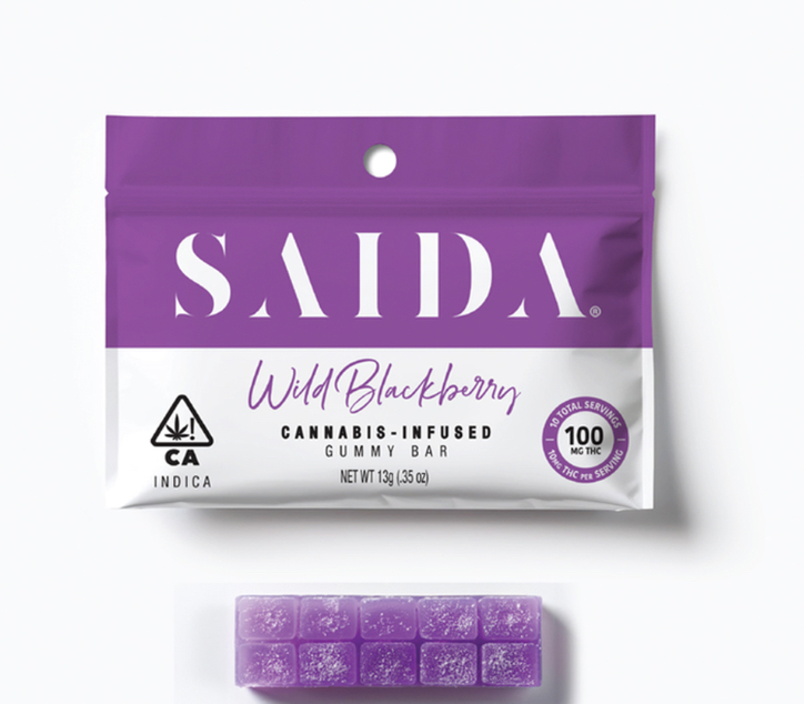 EDIBLE (GUMMY BAR) 100MG - INDICA - WILD BLACKBERRY