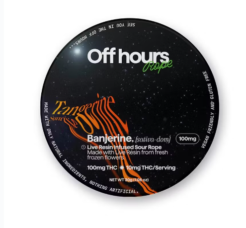 Off Hours | Banjerine - Tangerine Sunrise Live Resin Sour Rope | 100mg