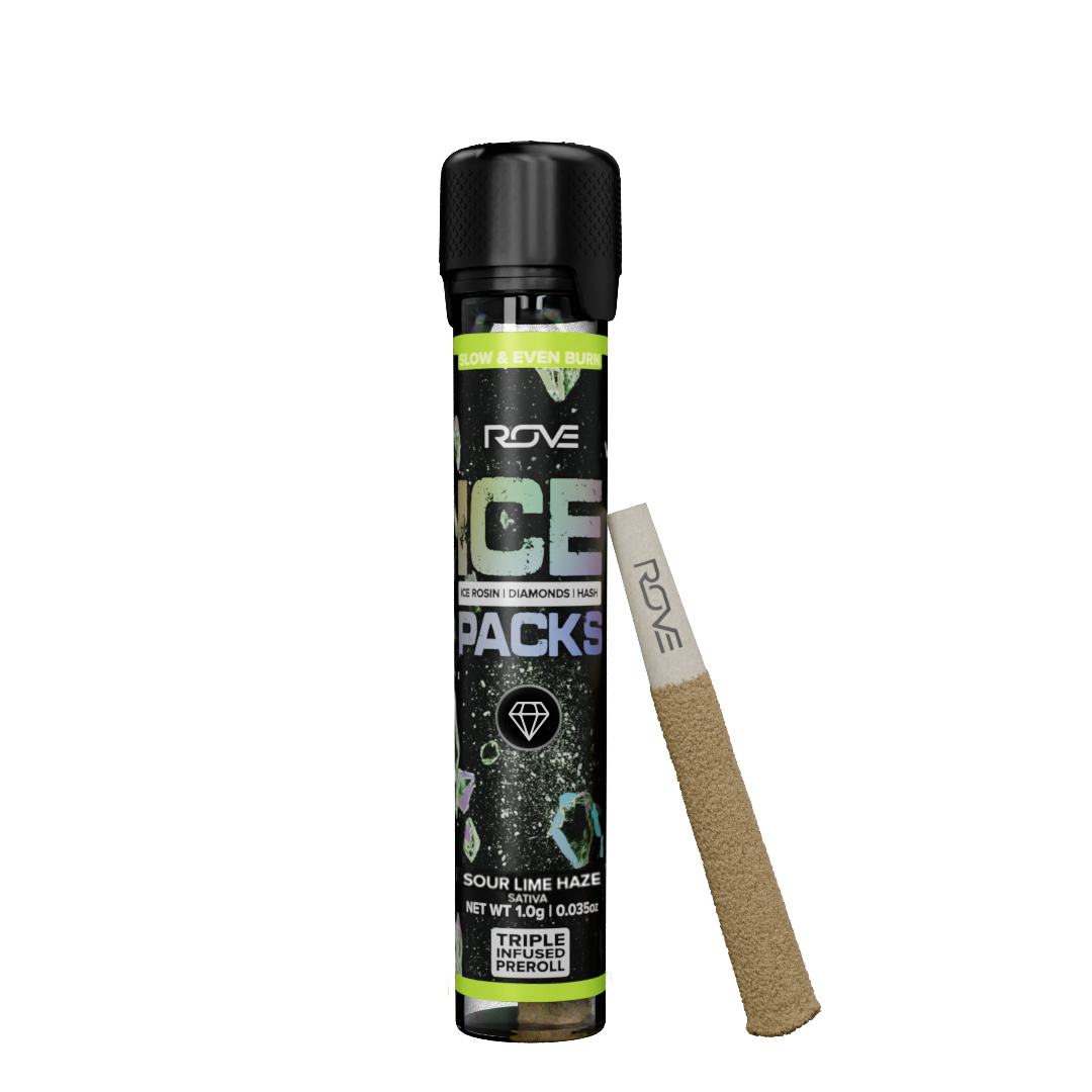 (54381) Sour Lime Haze 1G Triple INF (Rosin, Hash, and Diamonds) PreRoll