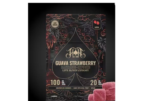 Heavy Hitters -  Guava Strawberry Live Rosin Gummies 5pk - 100mg