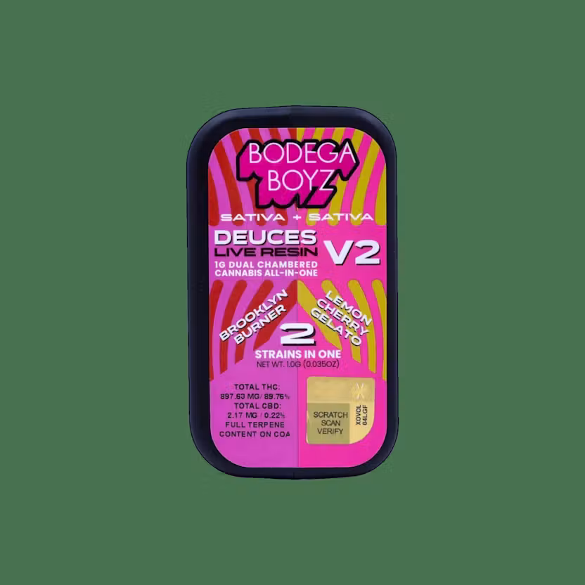 Bodega Boyz | DEUCES - Brooklyn Burner x Lemon Cherry Gelato | 1g live resin AIO (S)