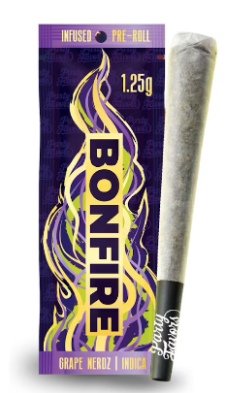 Party Favors | Grape Nerdz Bonfire THCA Infused Pre-Roll | 1.25g