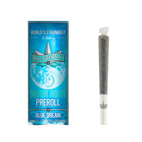 Presidential | Blue Dream | Distillate Diamonds Moon Rock Pre-Roll 1g