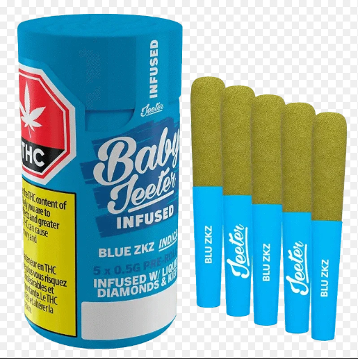Baby Jeeter Blue ZKZ Infused Pre-Roll - Indica - 5x0.5g