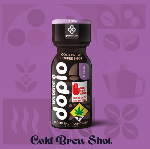 Green Revolution | Cold Brew Coffee Shot | Dopio - Mocha | 1:1 THC:CBG | 100mg