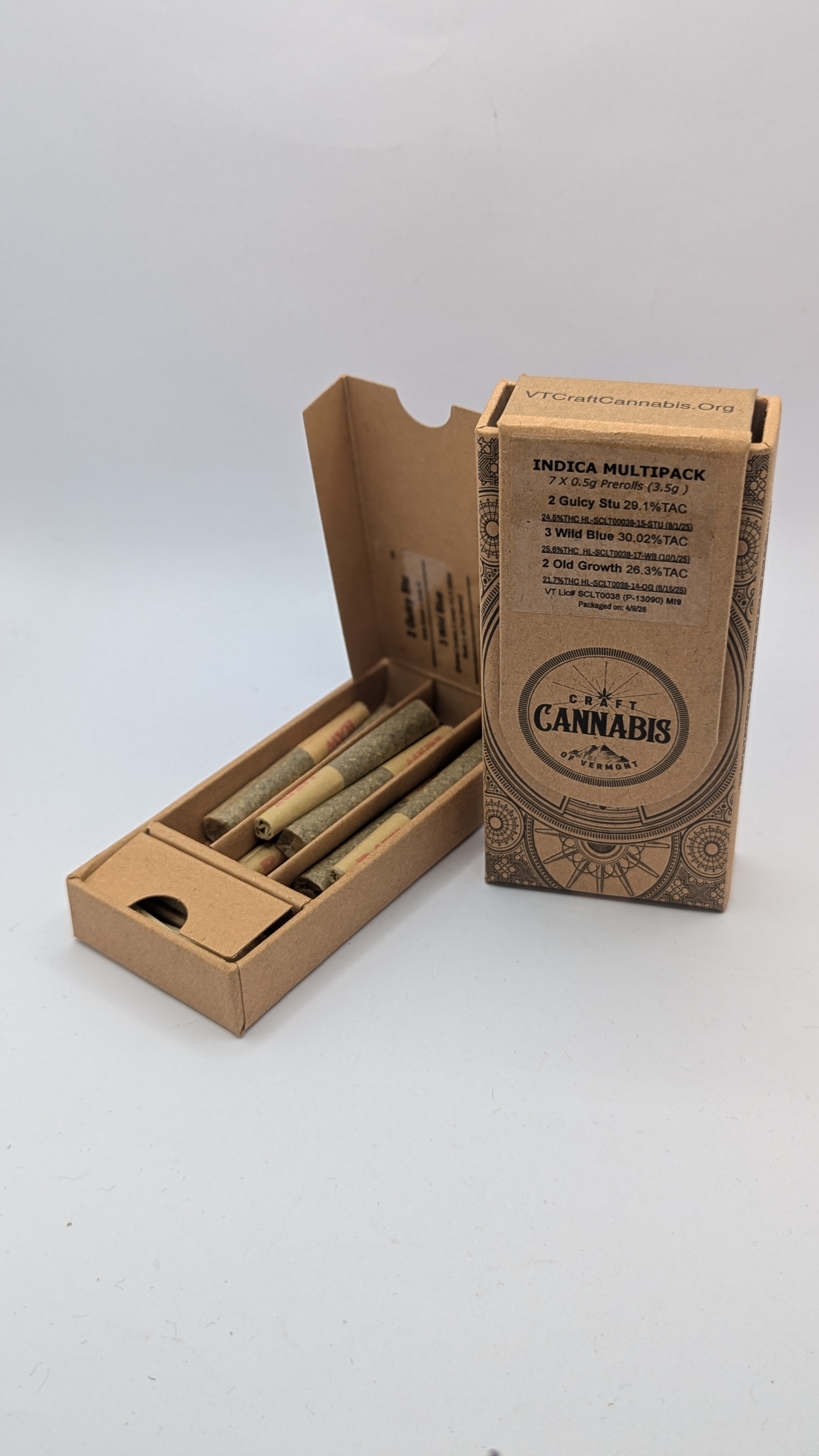 Indica Sampler - 7 x .5g Pre-Roll Multipack - Craft Cannabis of Vermont