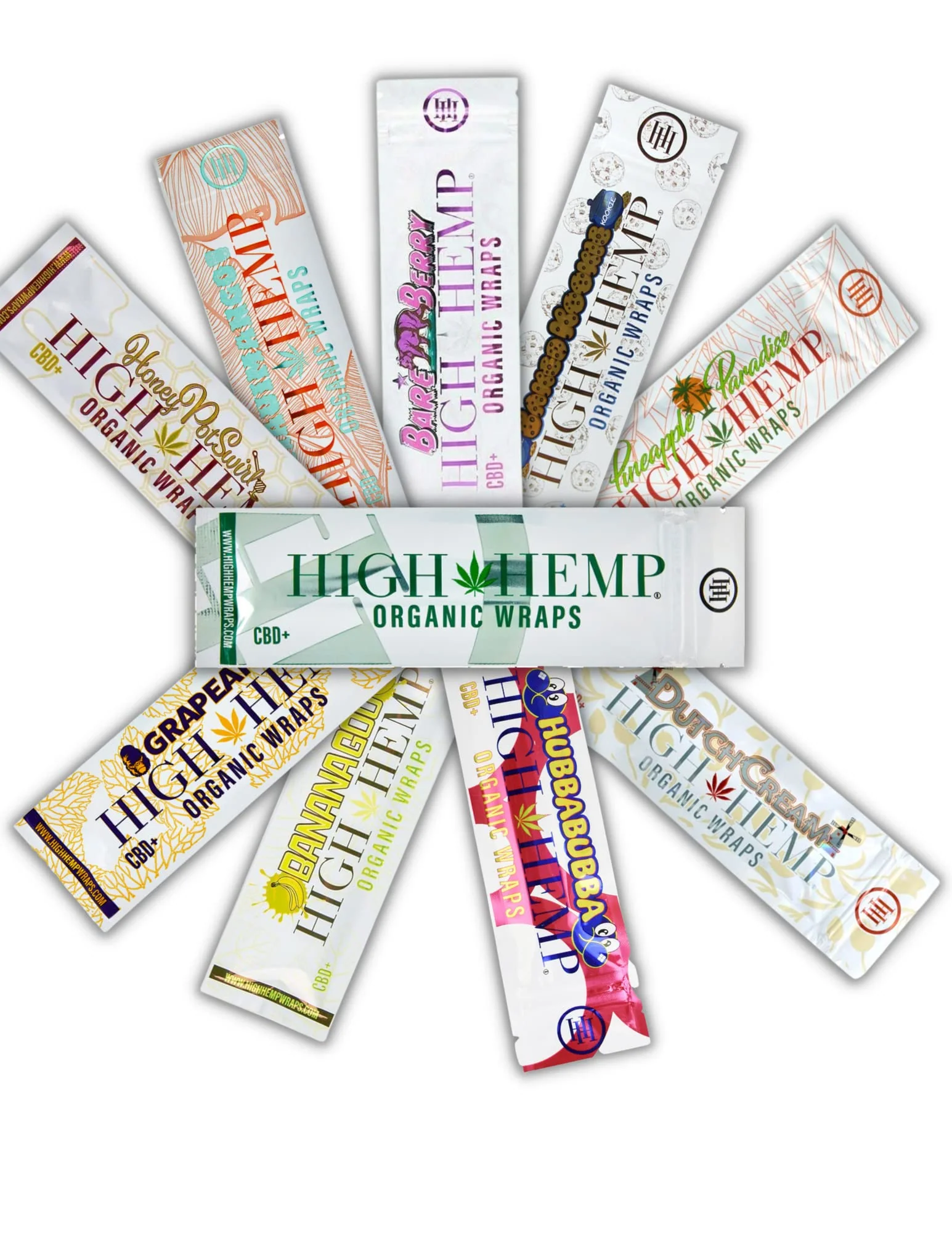 High Hemp Organic CBD Wraps - 2pk/Honey Pot Swirl