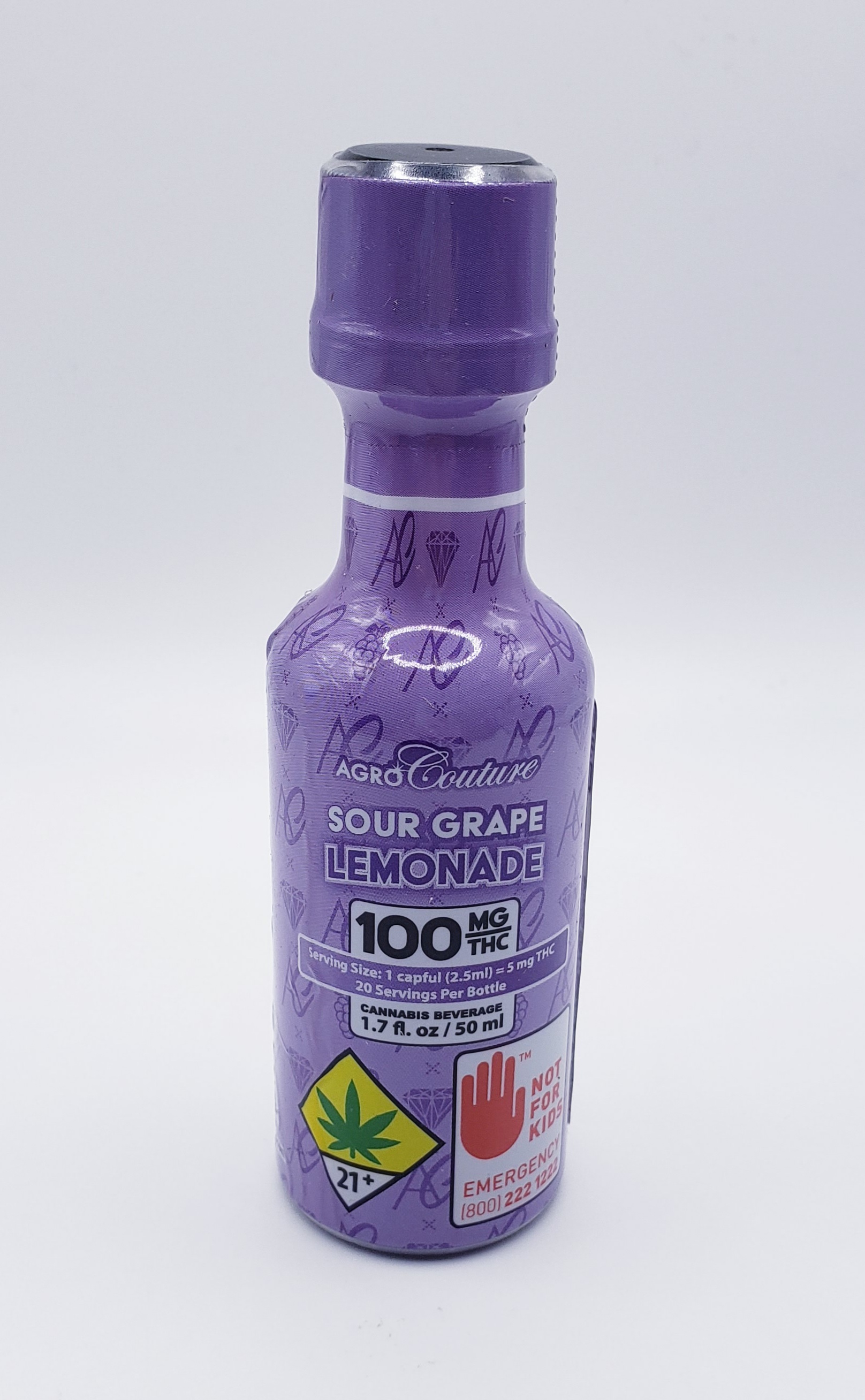 Sour Grape Lemonade Shot 100mg Agro Couture