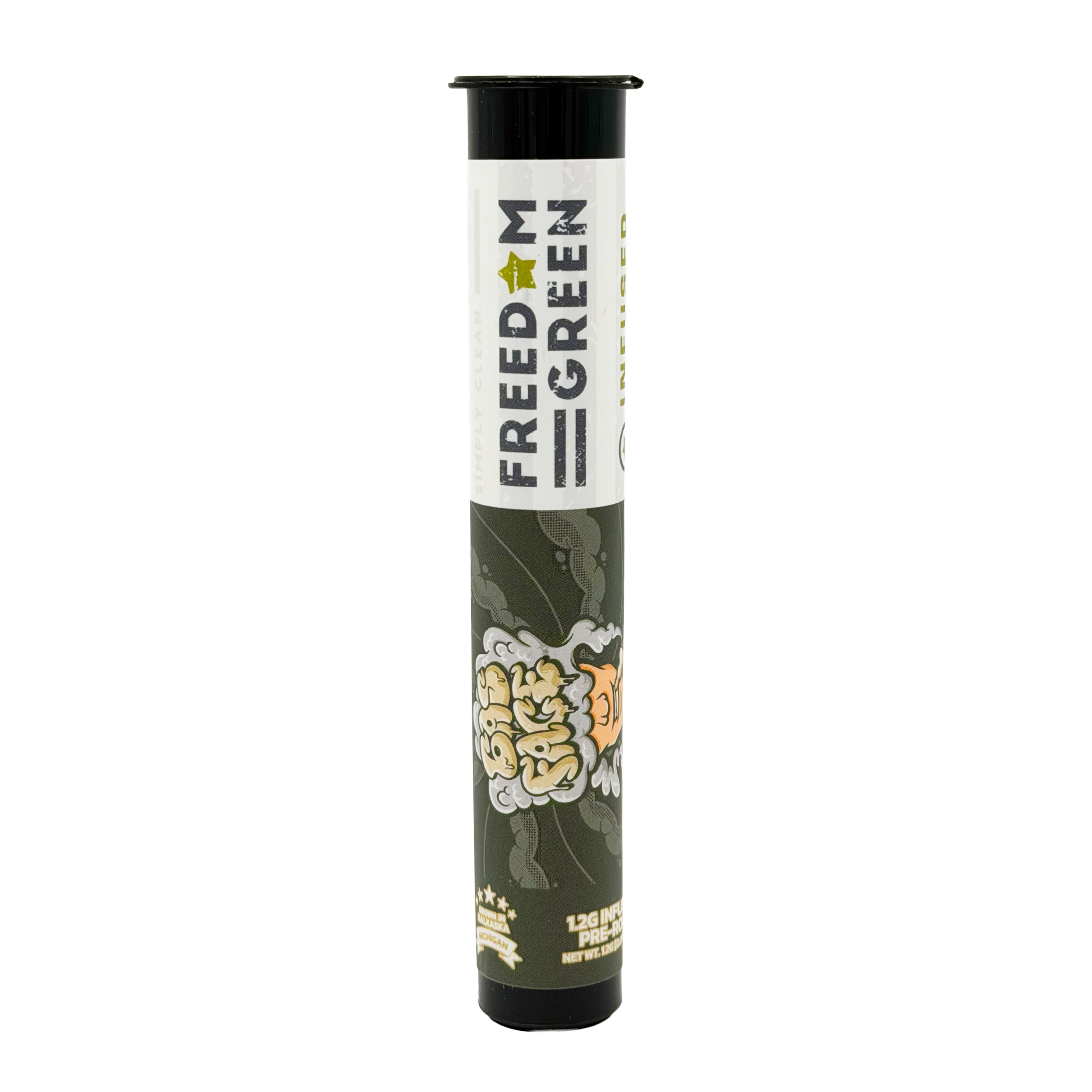 Freedom Green | 1.2g Infused Preroll | Gas Face
