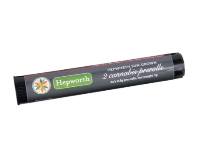 Hepworth - Mendo Purps x Pinebreath Bubble Hash Infused Preroll 2pk - 1g