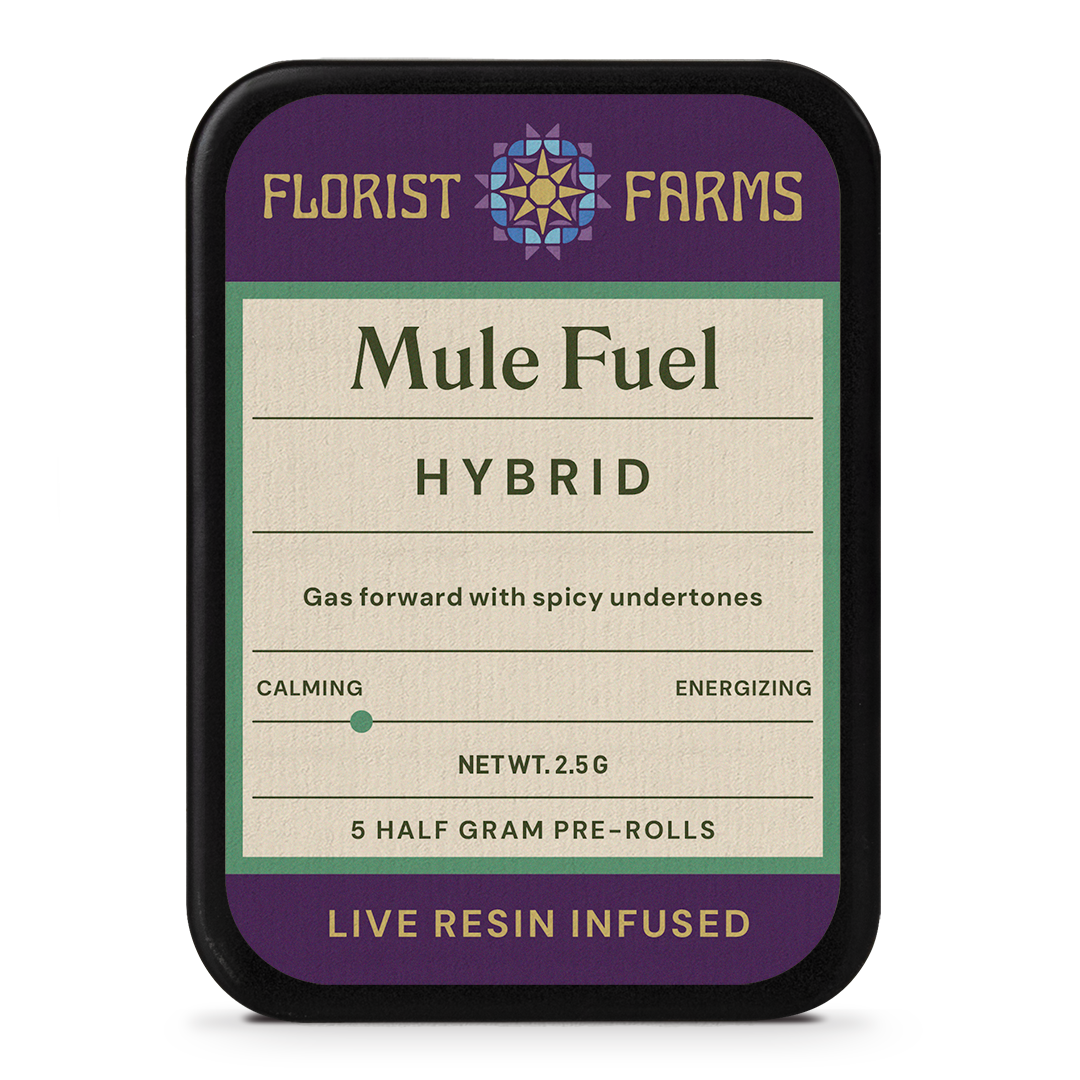 Mule Fuel | Live Resin Infused | Hybrid | Half Gram Pre-Rolls | 5pk
