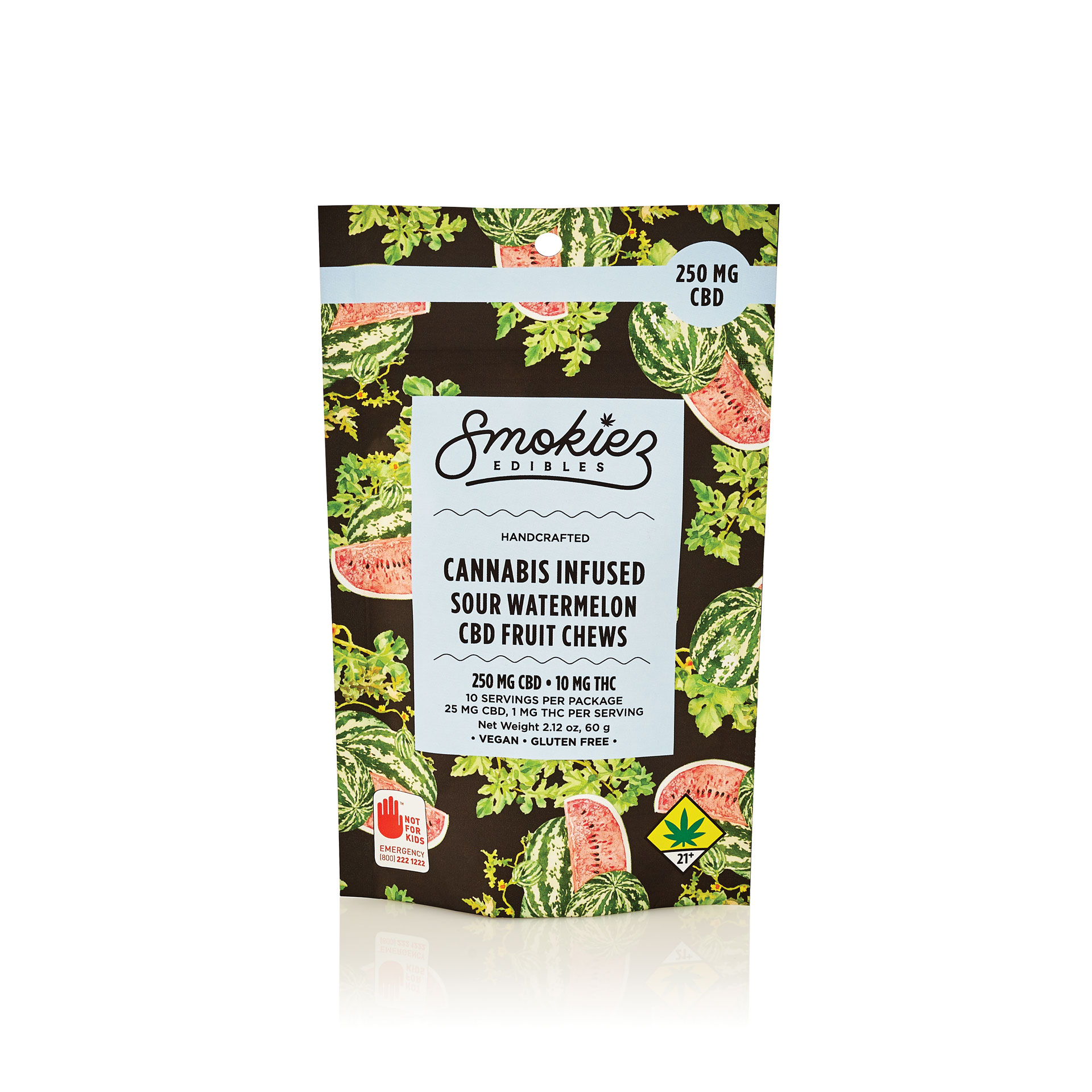 Sour Watermelon  250mg CBD Fruit Chews