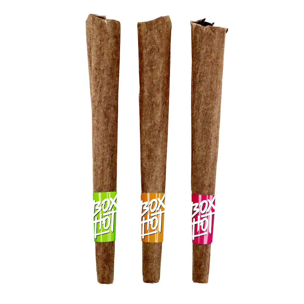 BoxHot - Fatties - Trifecta of Blunt Smoking Power Infused Blunts - (Alien OG, Peach OG, & Strawberry Diesel) - 3x1g