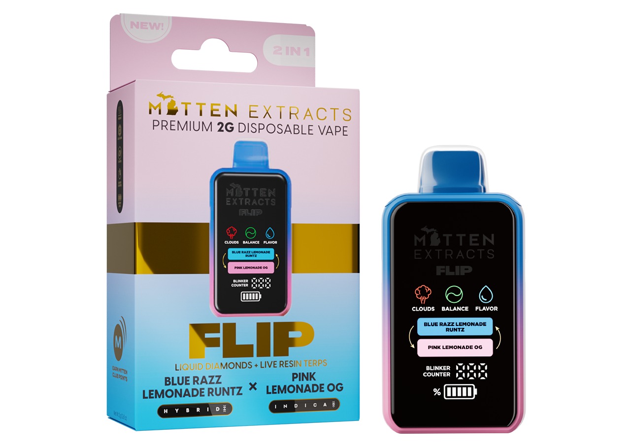 Mitten FLIP - Disposable 2g - Blue Razz Lemonade Runtz x Pink Lemonade OG