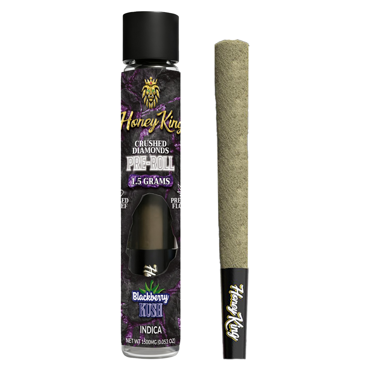 Honey King | Blackberry Kush | Diamond Infused Pre Roll | 1.5g