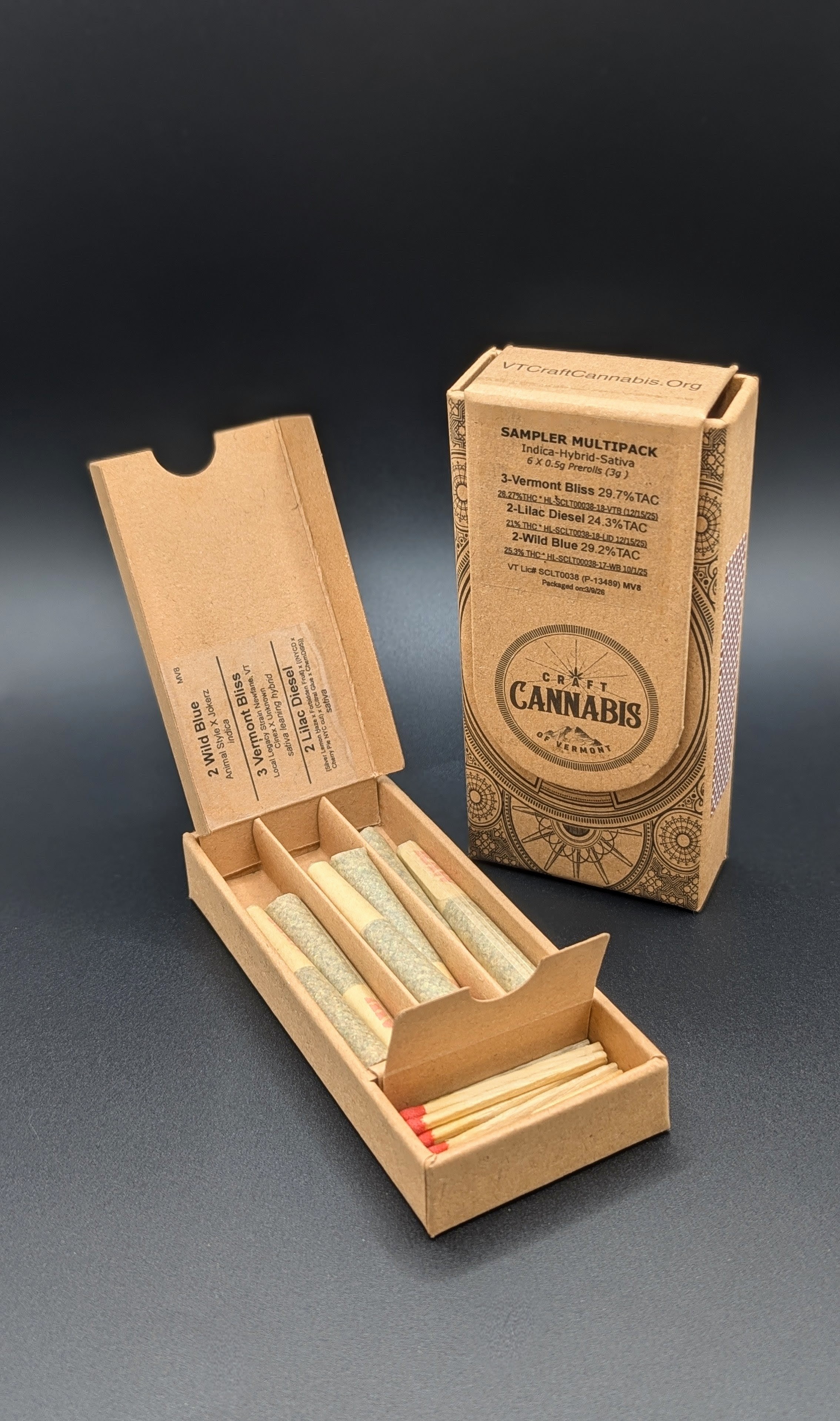 Seasonal Variety Sampler - 7 x .5g Pre-Roll Multipack - Craft Cannabis of Vermont