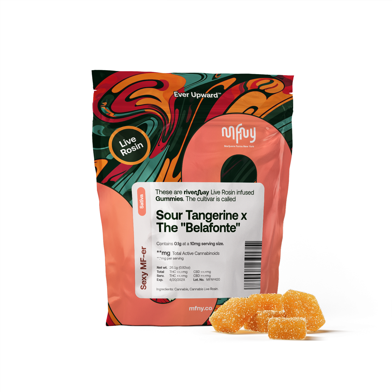 Sour Tangerine x The Belafonte Live Rosin Gummies | 10 pk