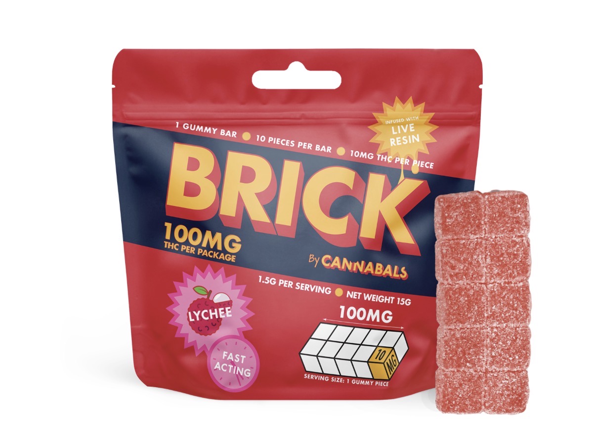 Lychee Live Resin Gummy Brick 100mg