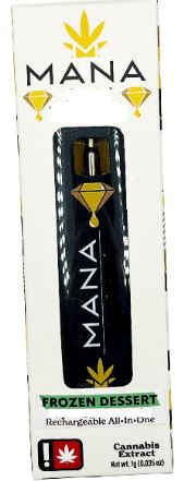 MANA - VAPE - DISPOSABLE - CURED RESIN - 2G - INDICA - HASHBURGER