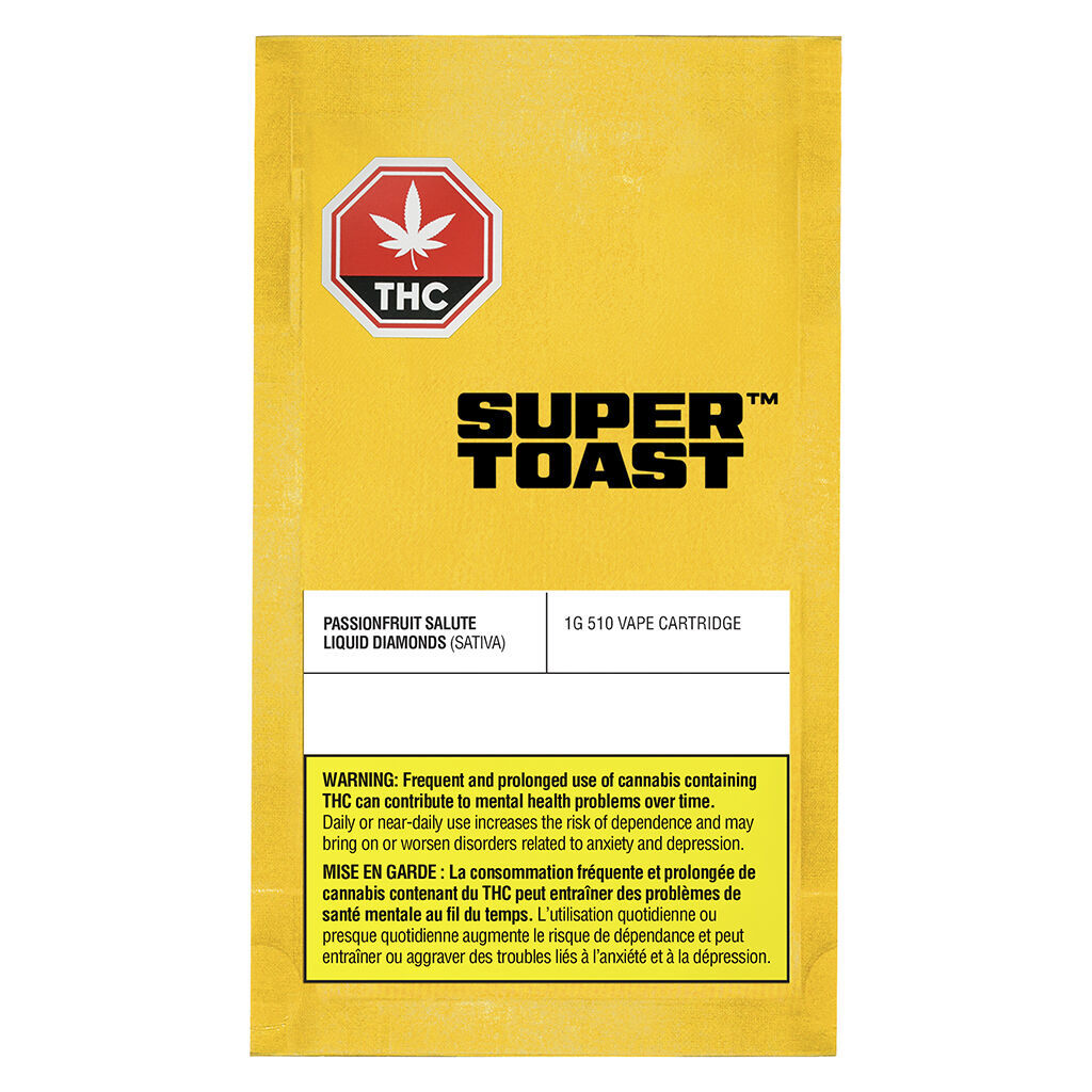 Super Toast - Passionfruit Salute Liquid Diamonds 510 Thread Cartridge
