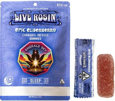 Epic Elderberry [I] - 100MG Live Rosin CBN Sleep Gummies 10PK
