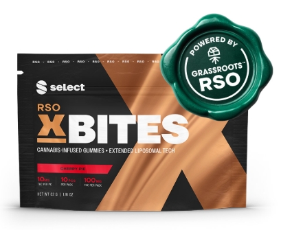 Select X Bites Edibles 10pk/100mg RSO- Cherry Pie