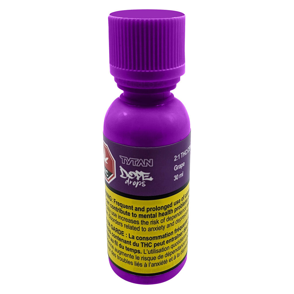 2:1 THC:CBN Chill Drops - Grape - 30ml - TYTAN Dope Drops
