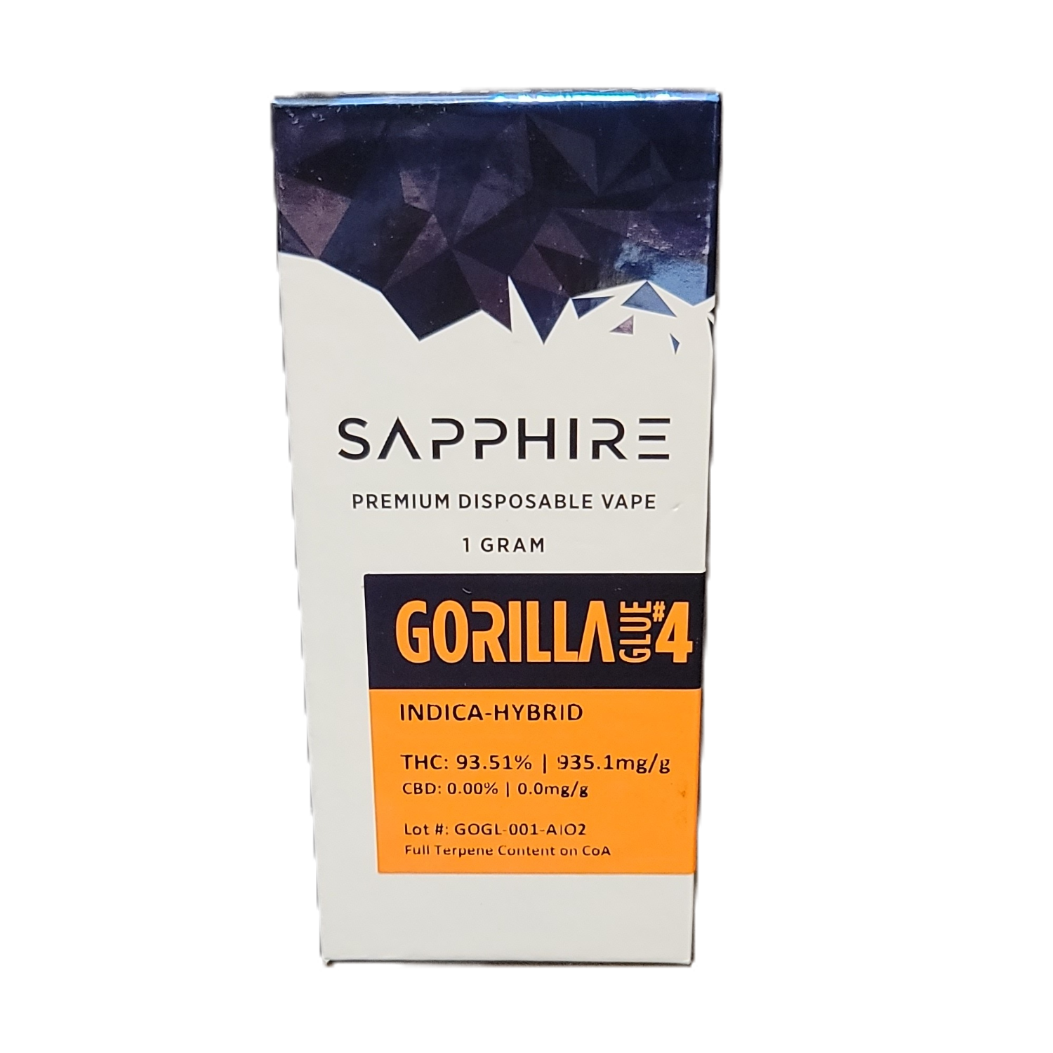 Sapphire | 1g AIO | Gorilla Glue 4 | Indica Hybrid