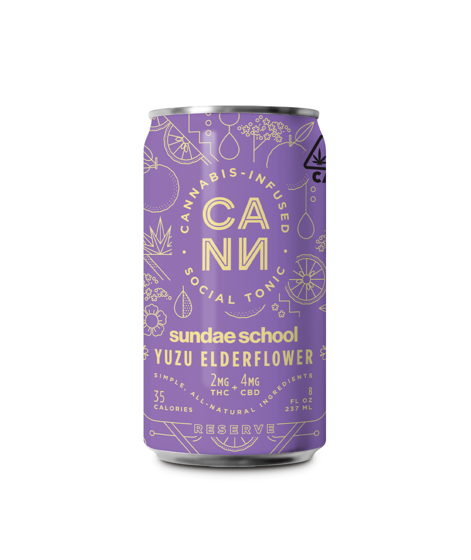 CANN Yuzu Elderflower (2MG+4MGCBD) 6pk 8oz