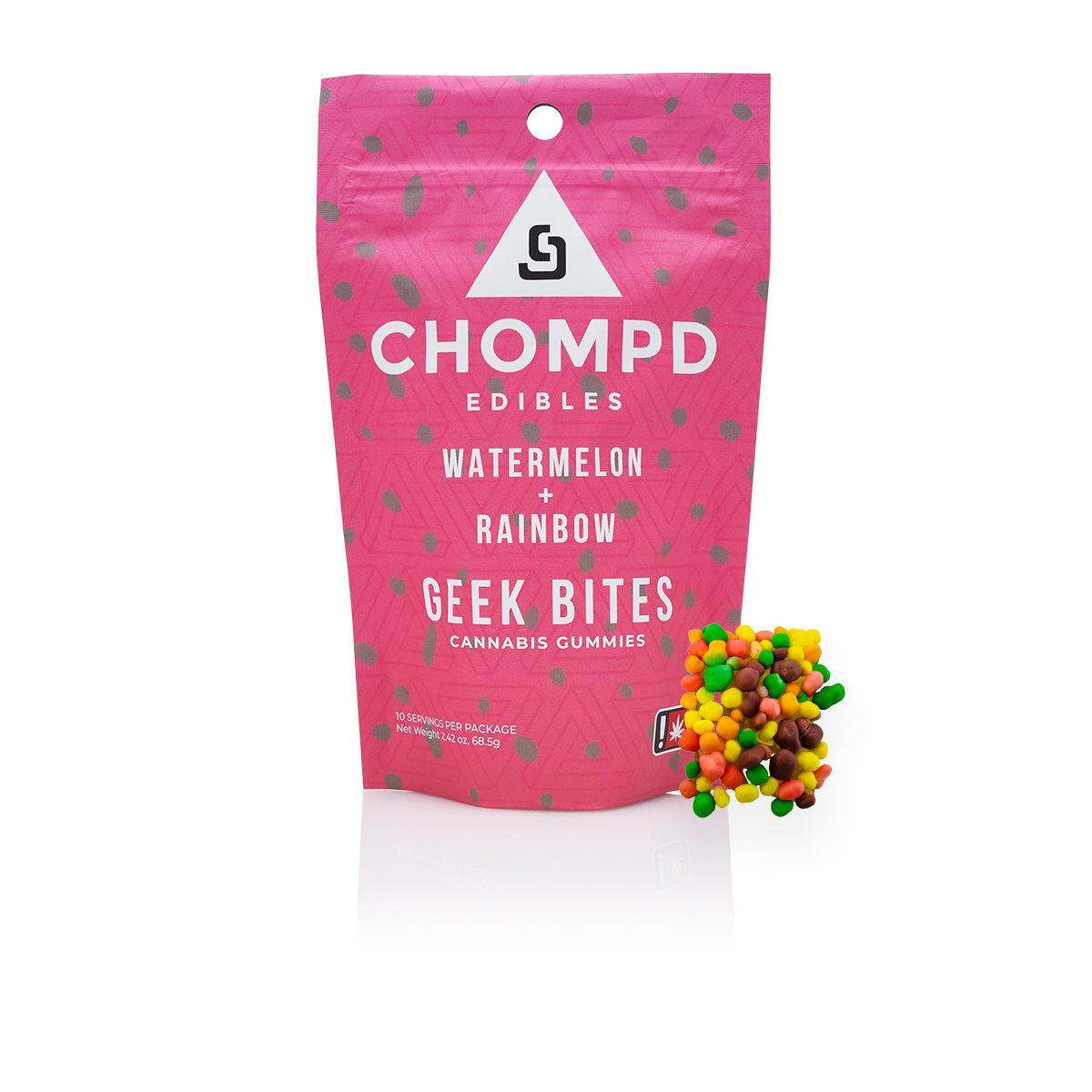 Watermelon Rainbow Geek Bites 10pc | 100mg