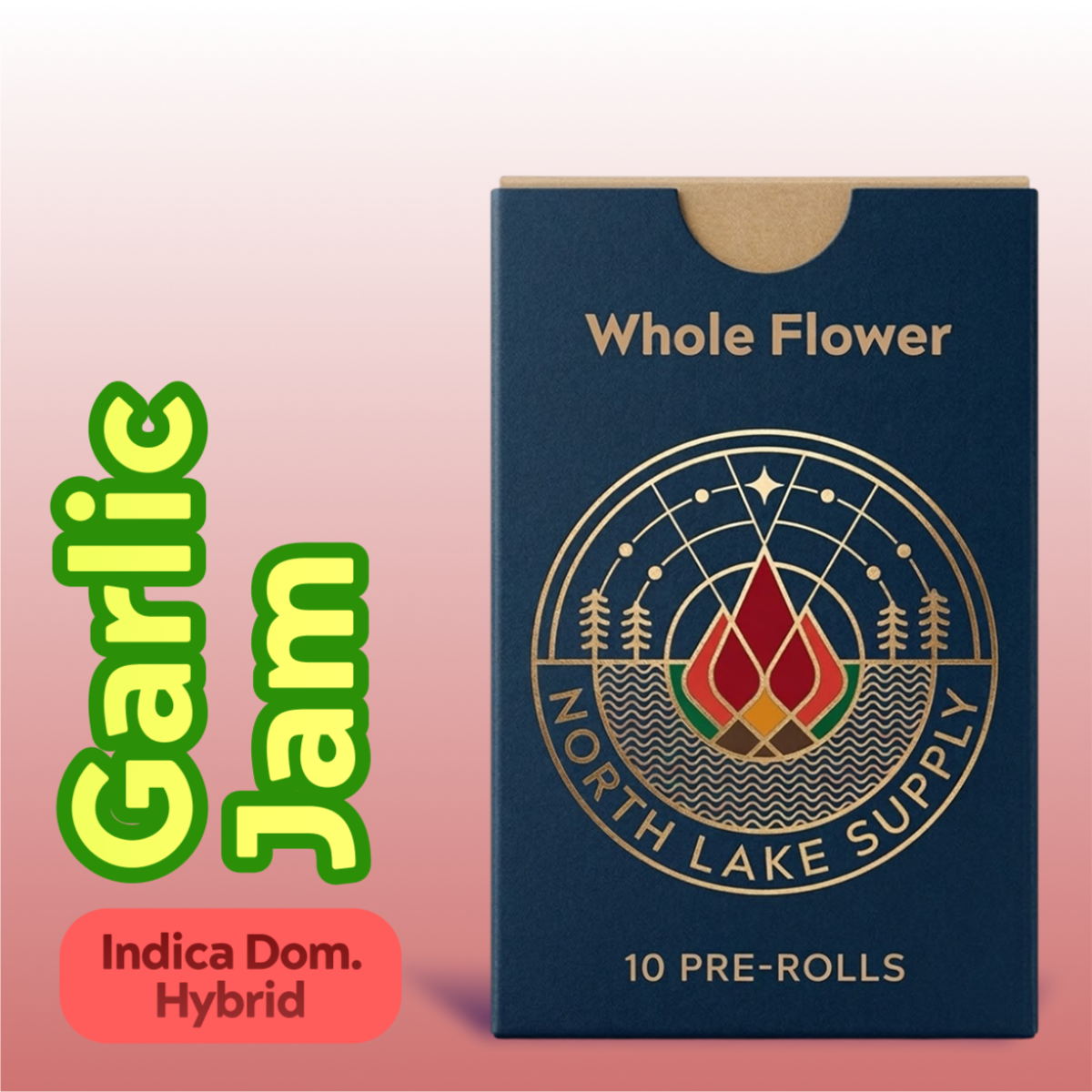 North Lake Supply - Garlic Jam - 5g Whole Flower Pre-Rolls | 10 Pack