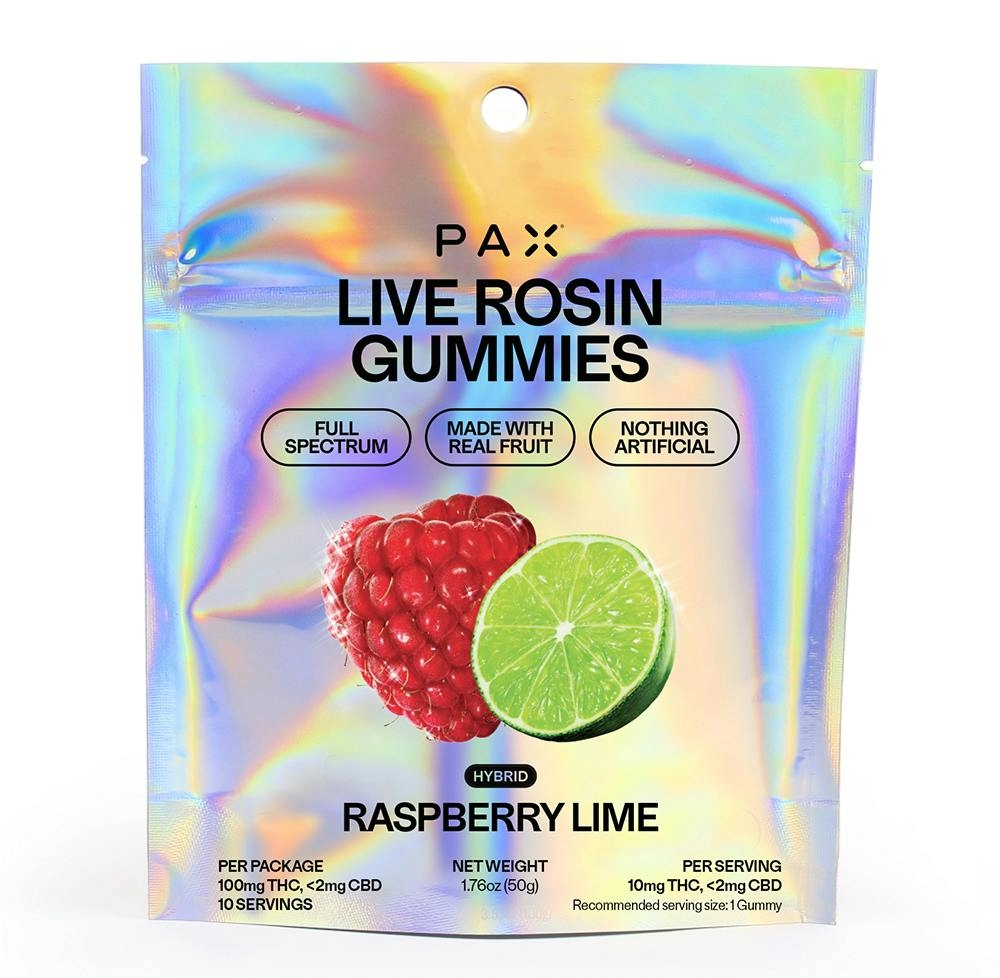 Raspberry Lime | Live Rosin Gummies | 20pk of 5mg*