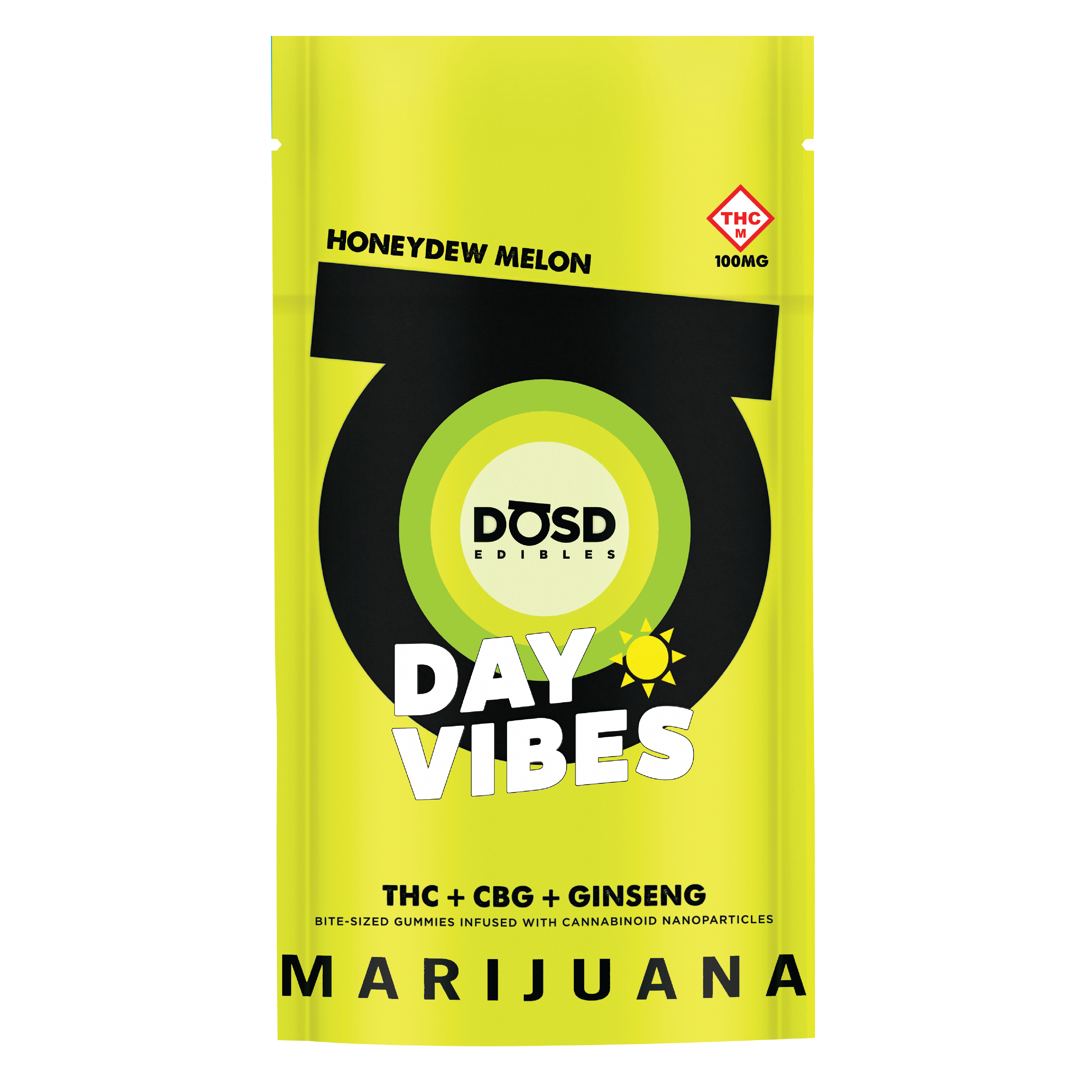 DOSD GUMMY DAY VIBES HONEYDEW MELON 1:1 (S) [10PK] 100MG