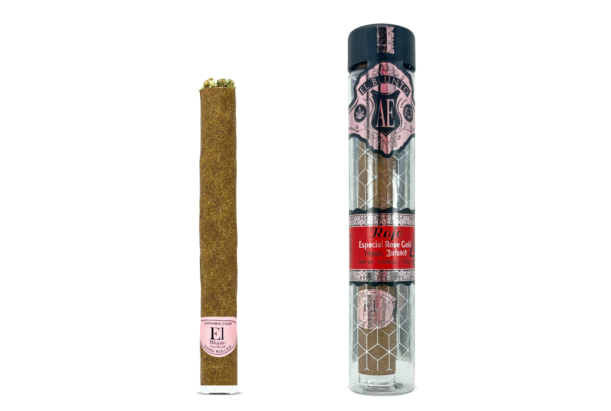 El Blunto - Rojo Especial Rose Gold - 1.65G Hash Infused Blunt
