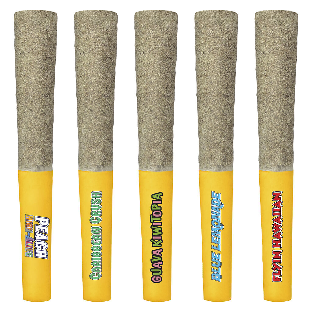 Trippy Sips - Fruit Punch 5 - Liquid Diamond Double Infused Pre-Roll - Hybrid - 5x0.5g - 5% Terps!!!
