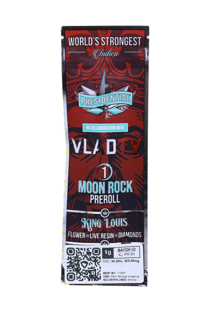 Presidential | King Louis | Distillate Diamonds Moon Rock Pre-Roll 1g