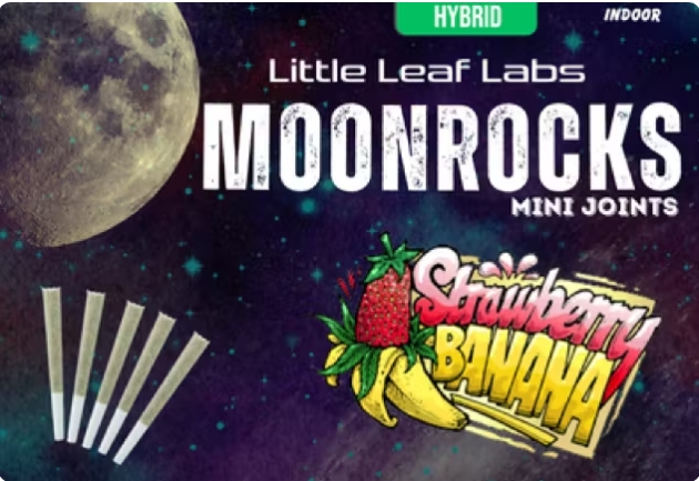 Moonwalkers - Strawberries & Bananas - 3g/5pk - Moonrock Infused Prerolls