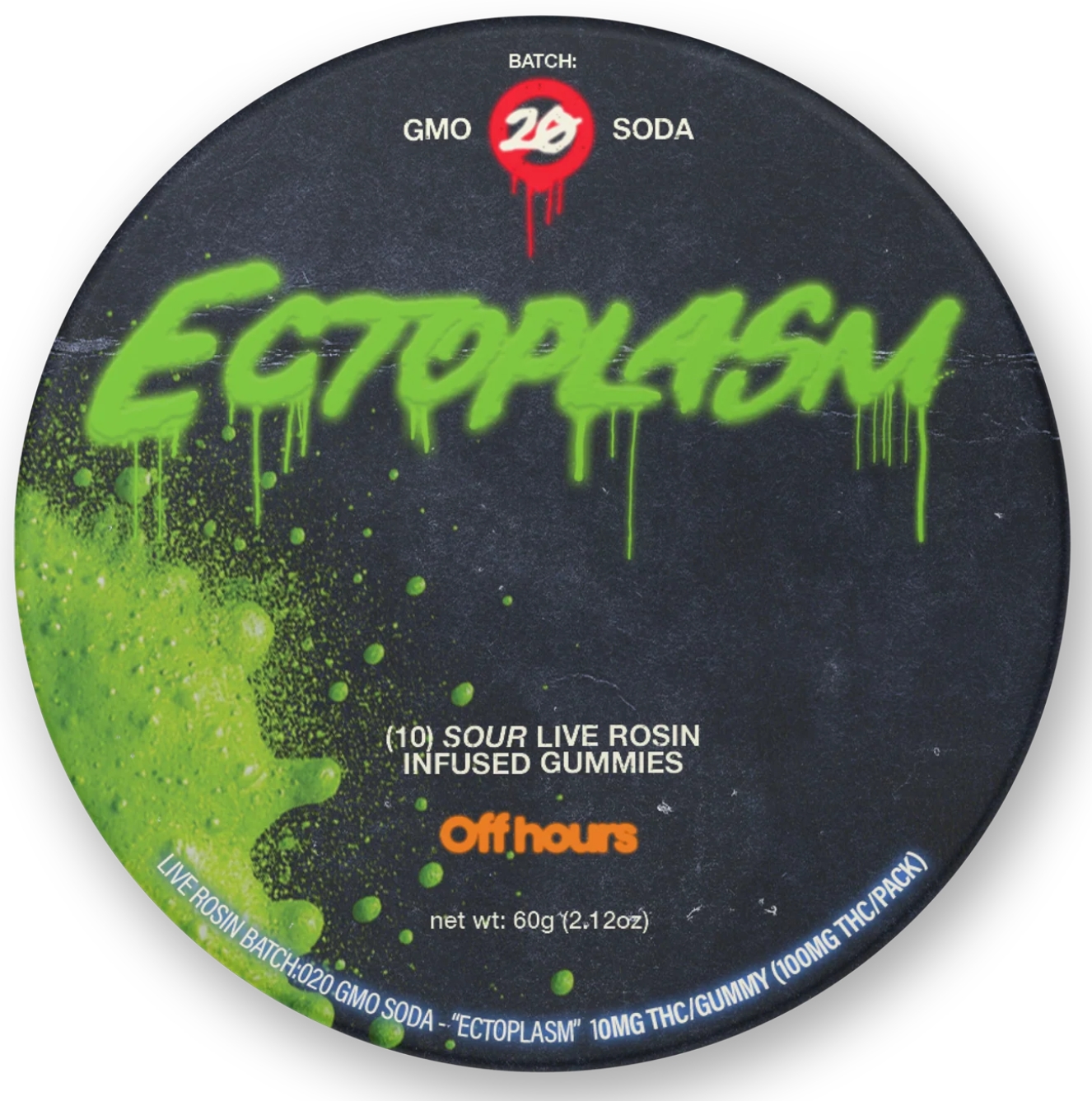 Off Hours | Live Rosin Gummies Batch 020 | GMO Soda | Ectoplasm