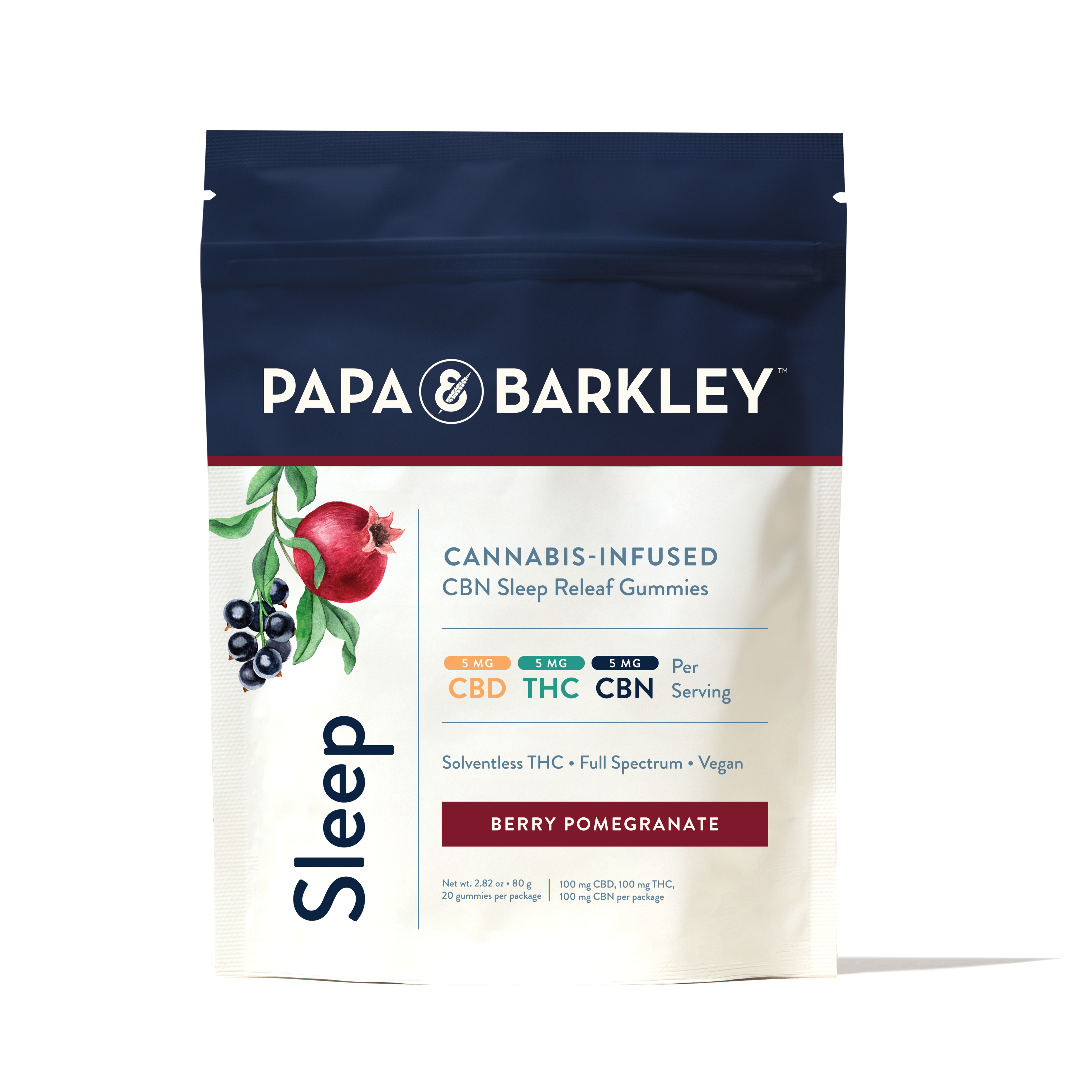 Berry Pomegranate | THC : CBD : CBN Gummies | 10pk | 100mg