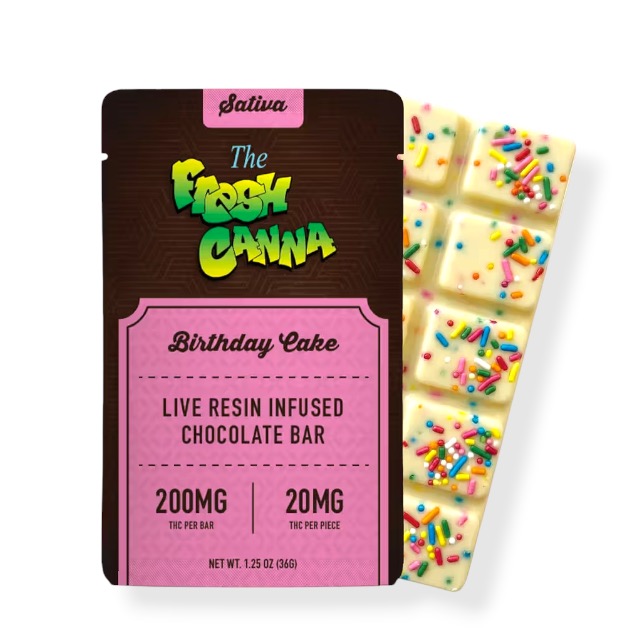 Fresh Canna - 200mg Chocolate Bites - Birthday Cake