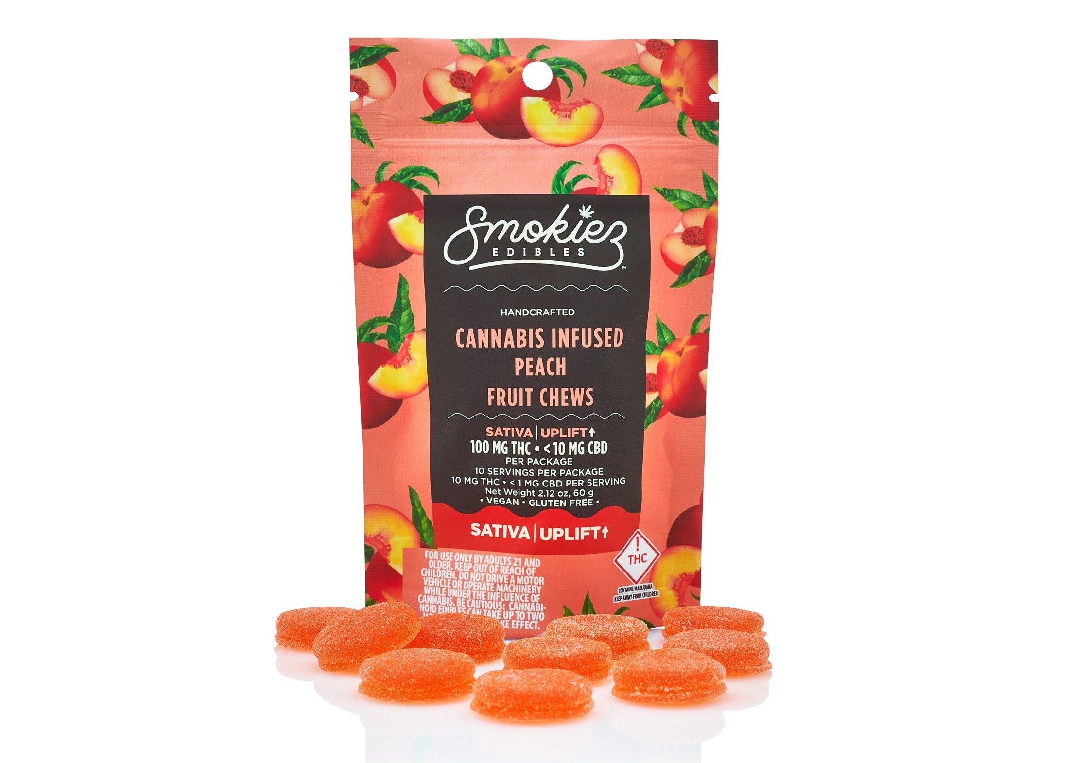 Peach Sativa  100mg THC Fruit Chews