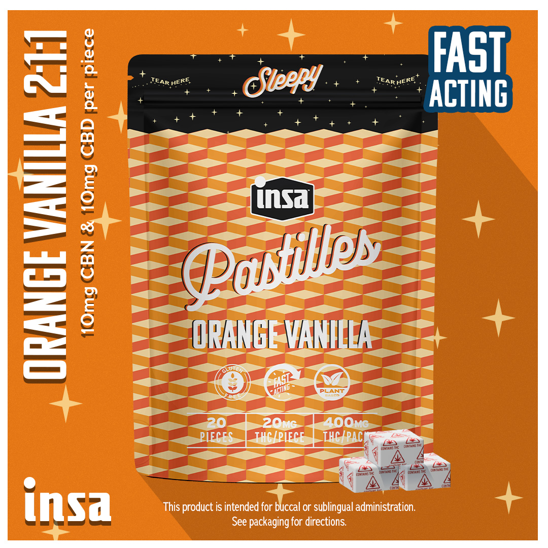 Orange Vanilla (2:1:1) (THC:CBD:CBN) Diamond Pastilles 20mg 20pk-400MG