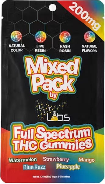 LIT LABS | Edible | Gummies | Full Spectrum | Mixed Pack | 200mg