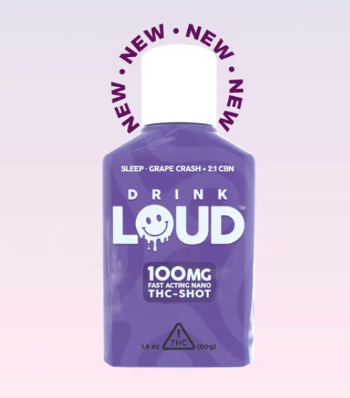 Grape Crash - Drink Loud - Sleep - Shot THC:CBN - 100mg - 50ml